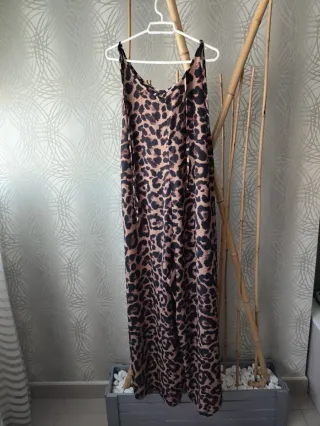 Mono largo estampado leopardo mujer XL