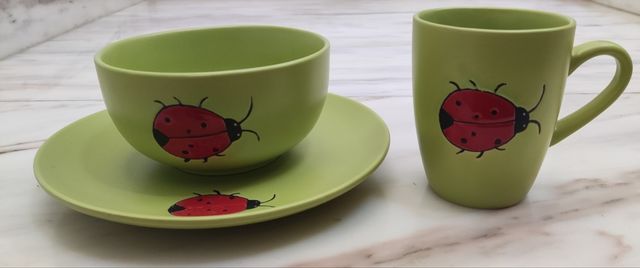 Juego desayuno infantil 3 piezas cerámica