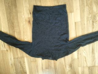 Jersey gris manga larga