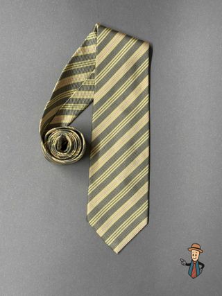 Corbata Edsor Kronen Seda Rayas Diagonales Beige/V