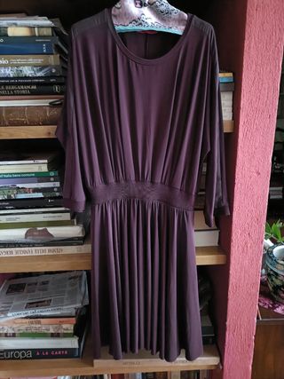 Abito in maglia bordeaux