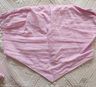 Conjunto falda larga y top lino rosa