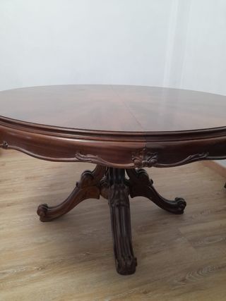 Mesa extensible madera maciza antigua