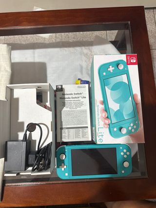 Nintendo Switch Lite Azul/Verde Casi Nueva