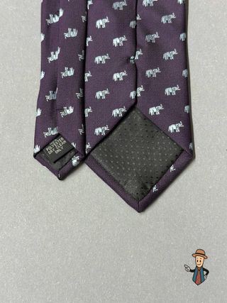 Corbata Skopes Púrpura Elefantes Bordados