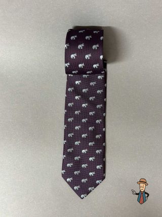 Corbata Skopes Púrpura Elefantes Bordados