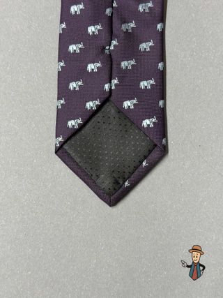 Corbata Skopes Púrpura Elefantes Bordados