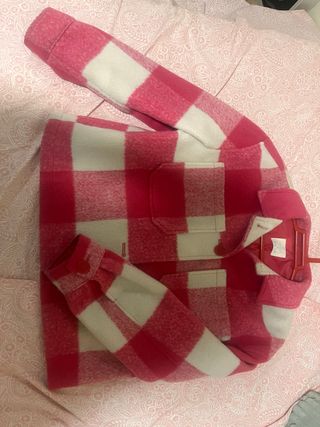 Chaqueta cuadros rosa y blanco