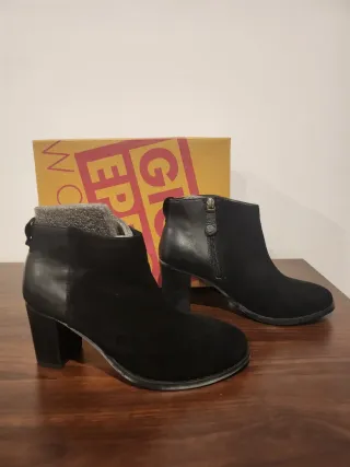 Botines Tacón Gioseppo Cuero y Ante Talla 40