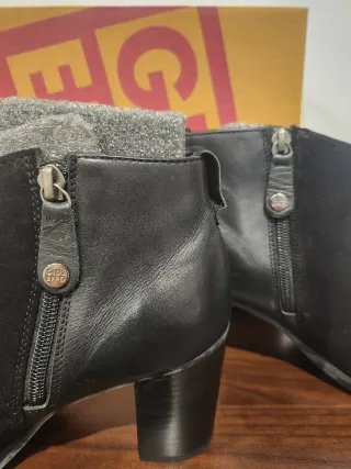 Botines Tacón Gioseppo Cuero y Ante Talla 40