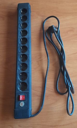Regleta 10 enchufes con interruptor