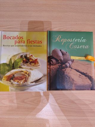 5€ cada libro.Bocados para fiestas/Repostería case