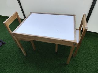Mesa y 2 Sillas Niños Ikea Lätt