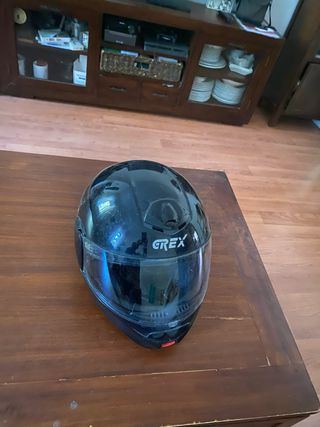 Casco de moto abatible GREX negro