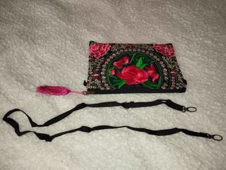 Bolso de fiesta bordado floral