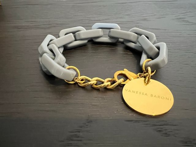 Pulsera Vanessa Baroni eslabones azules y dorados