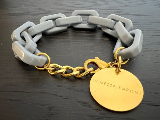 Pulsera Vanessa Baroni eslabones azules y dorados