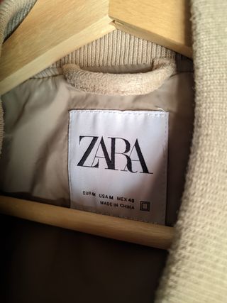 Chaqueta bomber Zara hombre beige