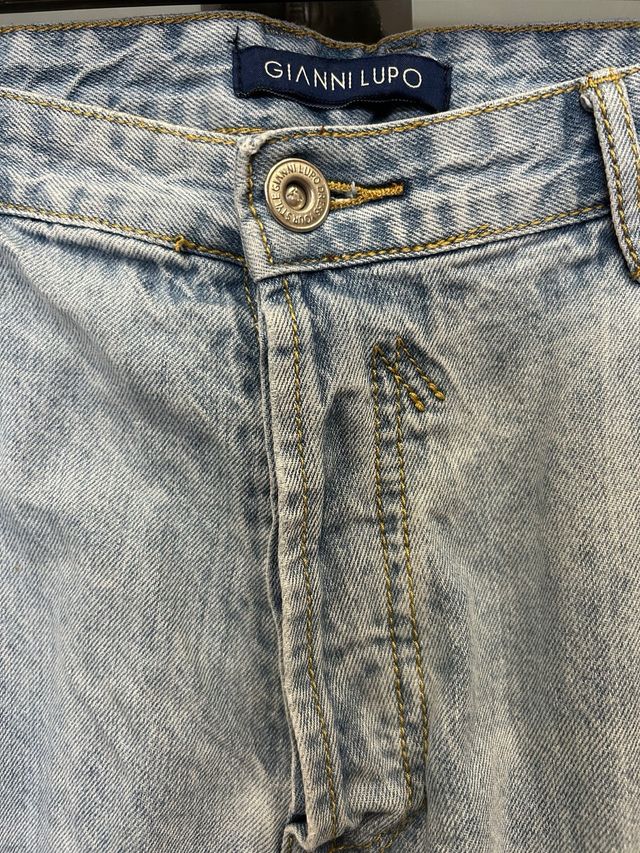 Jeans Gianni Lupo strappati denim 100% cotone