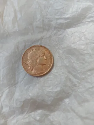 Moneda 20 Francos Franceses Gallo 1905