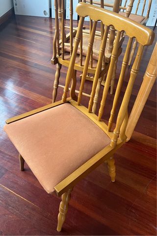 Sillas de madera cocina/comedor (lote 4 unidades)