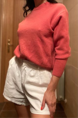 Jersey Uniqlo Lana Rosa Talla XS