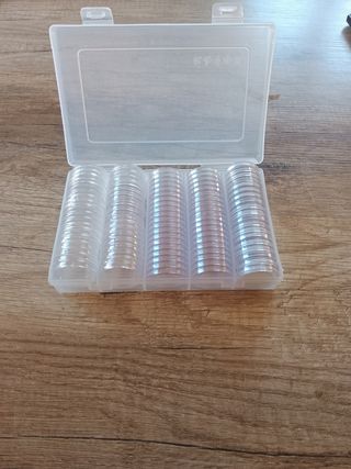 Cápsulas para monedas 30 mm de diámetro.