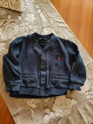 Cardigan blu bambino con bottoni