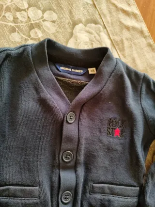 Cardigan blu bambino con bottoni