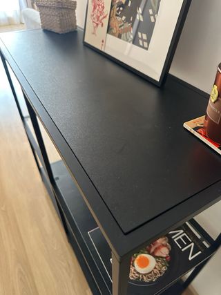 Estantería IKEA VITTSJÖ Negra/Vidrio 100x93cm