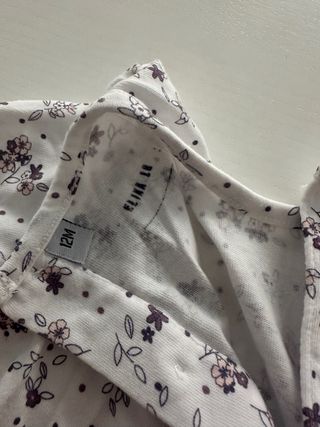 Camiseta bebé manga larga floral