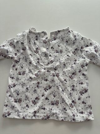 Camiseta bebé manga larga floral