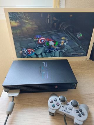 Ps2 Fat Negra + Mando Sony