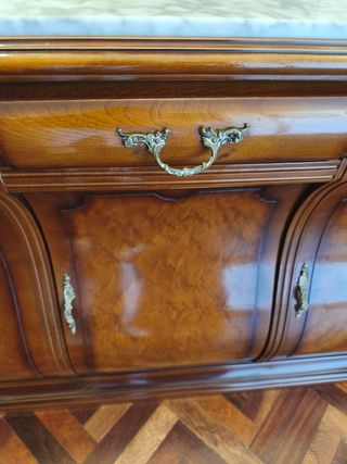 Mueble Taquillón Entrada Madera y Mármol
