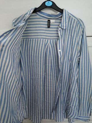 Camisa H&M rayas azules talla L