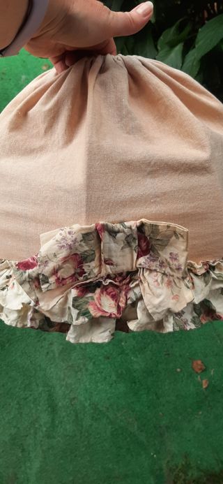 Lampadario country provenzale in Tessuto Vintage