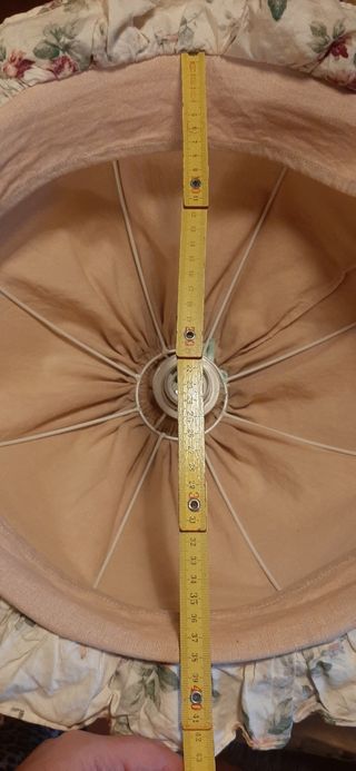 Lampadario country provenzale in Tessuto Vintage