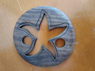 Hebilla Pareo Madera Diseño Estrella