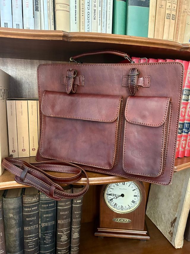 Borsa cartella 24 ore Effetty Vintage cuoio Italy