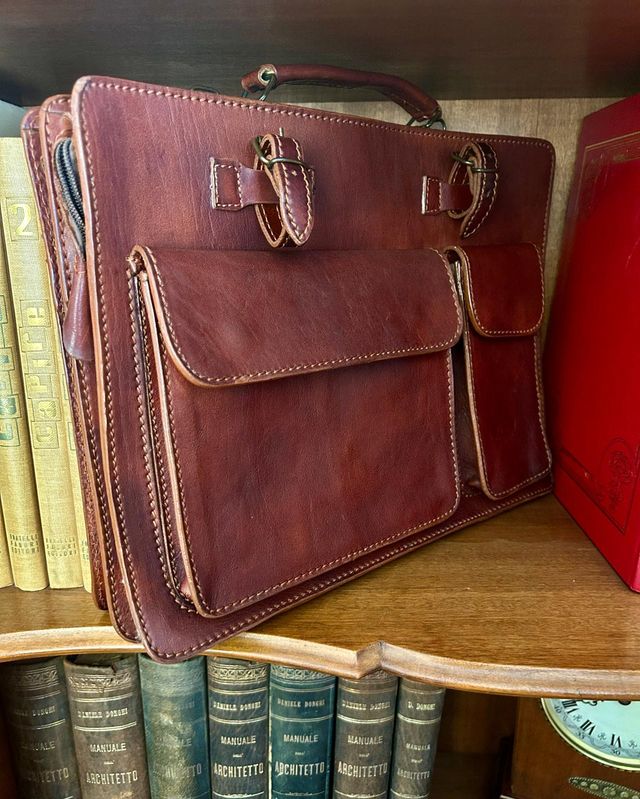 Borsa cartella 24 ore Effetty Vintage cuoio Italy