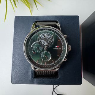 Reloj Tommy Hilfiger Verde y Plateado