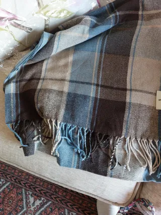 Pasmina cuadros lana fría nuevo