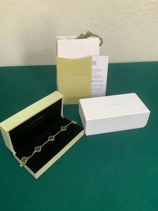 Pulsera Van Cleef & Arpels Oro y Verde