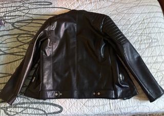 Chaqueta Cuero Negra Zara Hombre