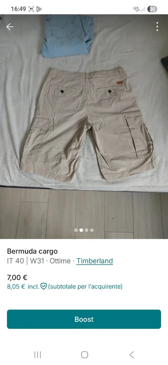 Bermuda cargo Timberland beige IT 40 W31