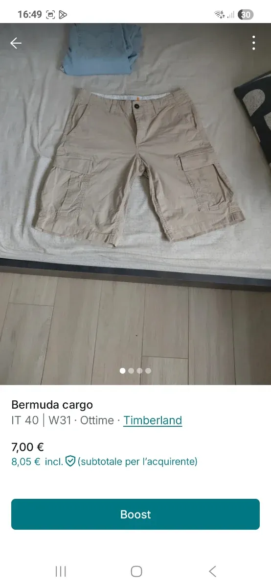 Bermuda cargo Timberland beige IT 40 W31
