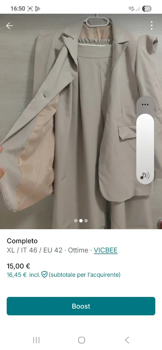 Completo giacca e pantalone VICBEE sfumatura rosa