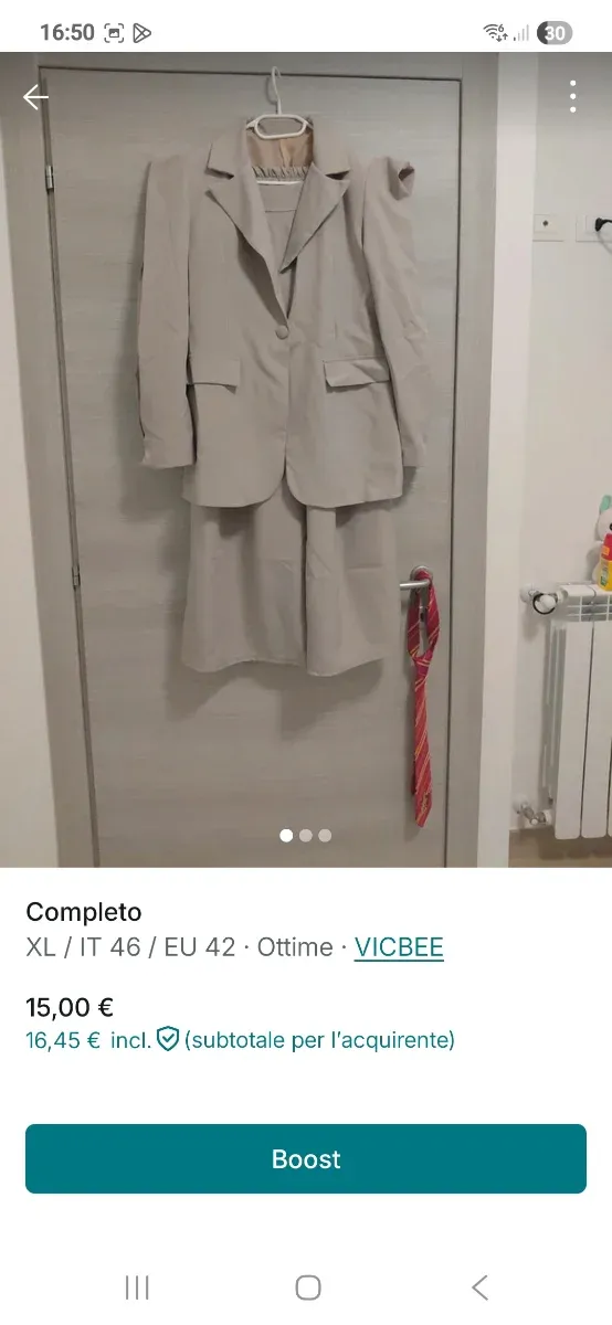 Completo giacca e pantalone VICBEE sfumatura rosa