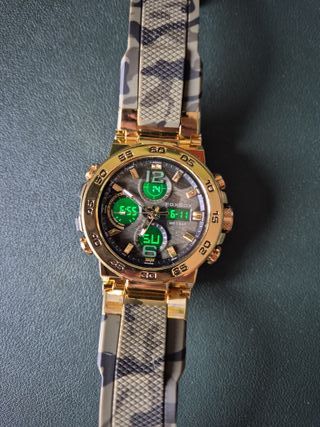 Reloj FOXBOX Camuflaje Dorado y verde