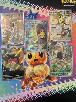 Carte Pokémon Swinub, Armarouge, Ribombee, Pawmi, 
